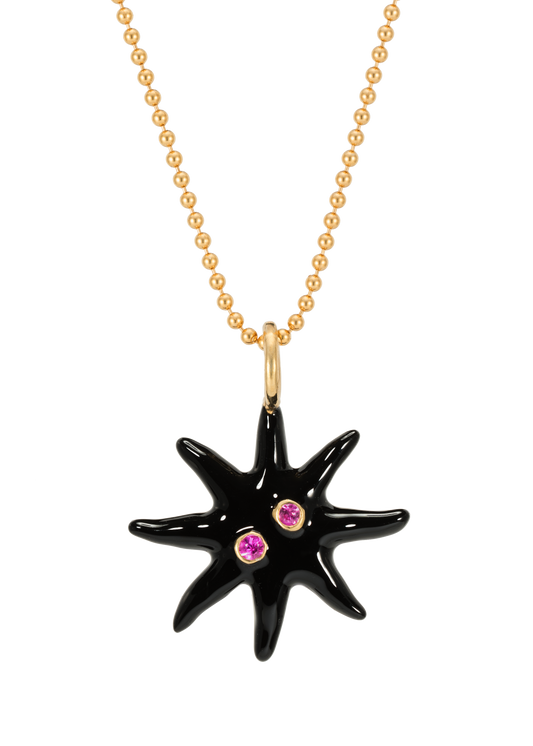 Eclipse Necklace (Black Enamel)